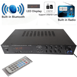 220V 1120W 4 ohm 5CH Bluetooth4.0 Stereo AV Surround Black 2000W 220V 5CH Amplifier