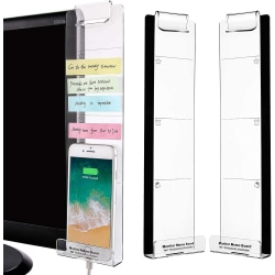 2PCS Monitor Memo Board, Sticky Note Holdare, Dator Monitor Message Screen Pappershållare