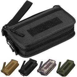 Handledsväska Taktisk plånbok för män Militär plånbok för mobiltelefonkort (svart)