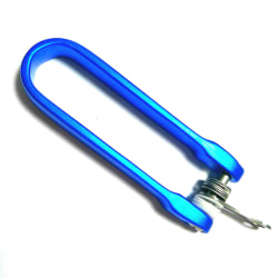 2 st U-format nyckelklämma Förvaringstillbehör i aluminiumlegering, blå