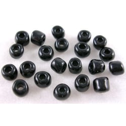 75 gram ca 800 st Svart / black Glaspärlor Seed Beads 6/0