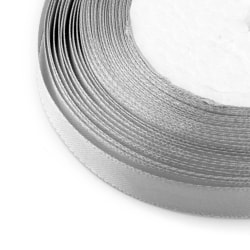 Satinband 22 meter 6mm Silver Rulle