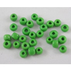 75 gram ca 3000 st Opaque Green Glaspärlor 2x3 mm  Seed Beads