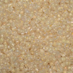 15 gram, ca 900 st Beige Glaspärlor 2x1.9 mm  Seed Beads