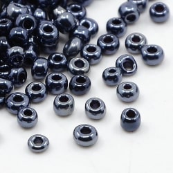 75 gram ca 4500 st PrussianBlue  Glaspärlor 2x2 mm  Seed Beads
