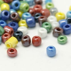 75 gram ca 4500 st Opaque Mix Glaspärlor 2x2 mm  Seed Beads