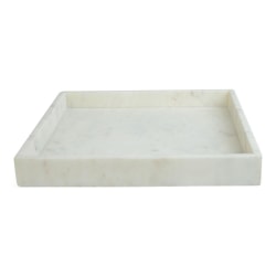 Bricka Kvadrat Marmor Vit 30x30 cm Form Living White Vit