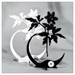 Valkoinen anemone - 17 cm Koriste Black