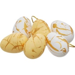 Easter Egg Goldie 6-pakkaus valkoinen/keltainen/kultainen Cult Design Yellow