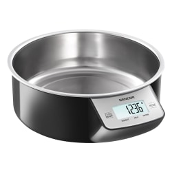 Digital köksvåg med löstagbar rostfri skål 5 kg Sencor Silver
