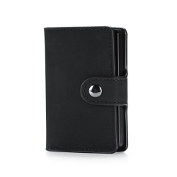 Kortfodral Card Case Fold Out Alu / Leather - Svart Svart