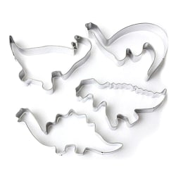 Kakformar - Dinosaurier 4-pack Silver