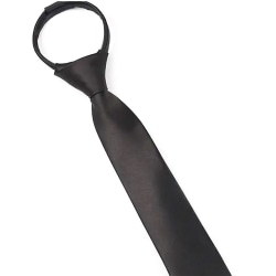 Ferdigknyttet slips Ensfarget Voksen 48 x 5 cm - Flere farger Black