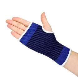 Elastiske håndledsbeskyttere / håndledsstøtter 2-pak Blå