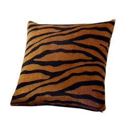 Kuddfodral lurvigt tigermönstrad Gul