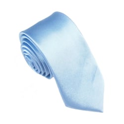 Smal / slimmad enfärgad slips - Olika färger Ljusblå
