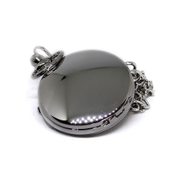 Klassiskt smidigt fickur med kedja - Olika färger Silver