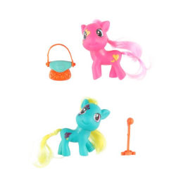 Cutie Friends Ponys med accessoarer Grön & Rosa multifärg