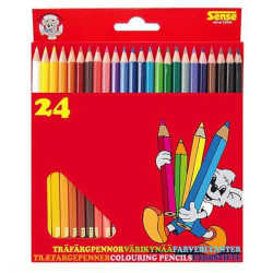 Sense - Träfärgpennor 24-Pack multifärg