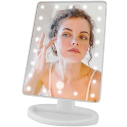 Spegel med 22 LED-lampor - Vit Vit