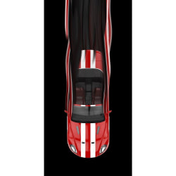 Carbotex Röd racingbil Badlakan/Handduk 140x70cm multifärg