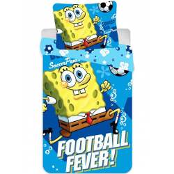 SvampBob Fyrkant Football fever - Påslakanset Junior 90x140 cm multifärg