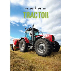 Carbotex Röd traktor - Fleecefilt Pläd 100x140cm multifärg