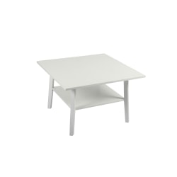 954 Fyrkantigt soffbord med underskiva vit vit