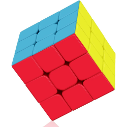 Rubiks kub snabbt mjukt vändande solid hållbar klistermärkefri matt