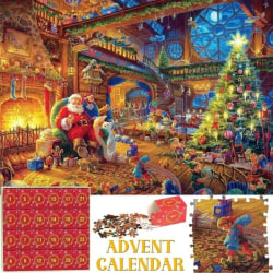 Puslespil adventskalender 2023, 1008 puslespilsbrikker 24-dages julenedtælling adventskalendere DT 1 calendar