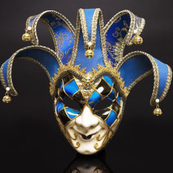 Halloween Party Carnival Mask, Masquerade Christmas Cosplay Mask Blue