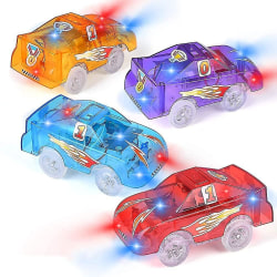 4-pack ersättningsbana bilar Light Up Toy Racing Cars