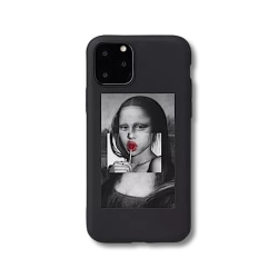 Skal för alla iPhone 14 modeller med Mona Lisa suger på klubba L Black one size