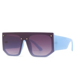 Solglasögon unisex bred bågar elastiskt material I blå färg Ljusblå one size