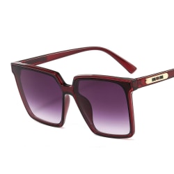 Solglasögon med rektangulära bågar i flera färger  UV400 Red one size