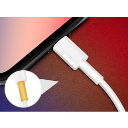 iPhone 13 12 lightning USB-kabel støtter hurtiglading hvit White one size
