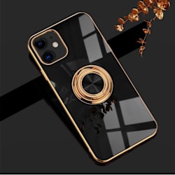 Lyxigt Stilrent skal iPhone 12 Pro Max med ring ställ-funktion G Black one size