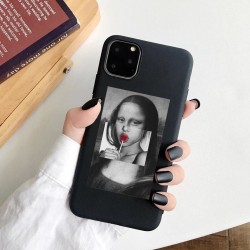 iPhone 11 Pro Max skal Mona Lisa suger på klubba leonardo Svart one size