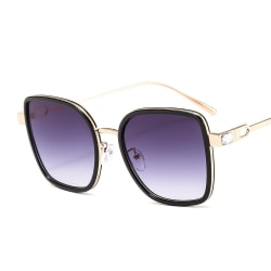 Solglasögon till dam runda med diamant överdimensionerade bling Purple one size