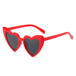 Retro hjärtformade solglasögon dam överdimensionerade UV400 Red one size
