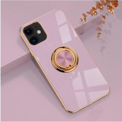 Luksuriøst stilfuldt etui iPhone 12 og iPhone 12 Pro med ringsta Purple one size
