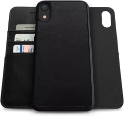 Læder pung etui 'iPhone 14' med stærk magnet aftagelig Black