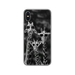 iPhone 12 & 12 Pro skal roliga giraffer med solglasögon Svart one size