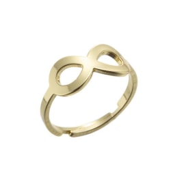 Guldpläterad ring med evighetssymbol passar alla förgylld Guld one size