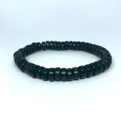 Handgjort armband för män träpärlor i svart bohemiskt Svart one size