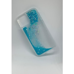 Premium case til iPhone11 Pro med flydende glitter Blue one size