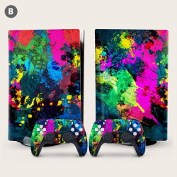 PS5 Skin Wrap Cover Sticker för PlayStation 5 Disc Planets Multicolor