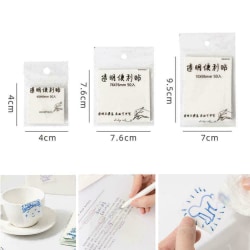 1* Transparent Memo Super Sticky Note Paper Student Stationery B 76*76mm