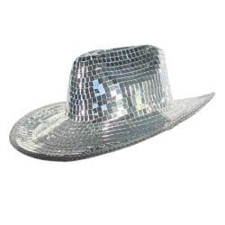 Disco Ball Cowboy hattar med reflekterande glas paljetter för män Wom