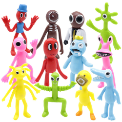 12 STK Rainbow Friends figurlegetøjsspil Karakter tegneseriemonster